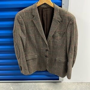 USED Hugo Boss brown/black houndstooth sport jacket Size 36R